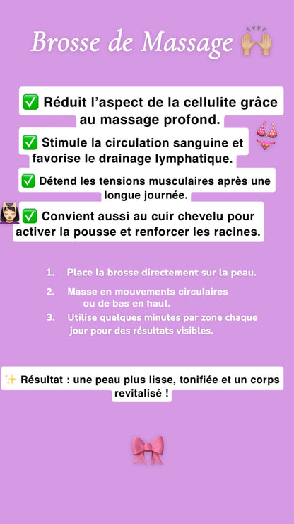 Brosse de Massage Anti-Cellulite et Cuir Chevelu 🙌🏼