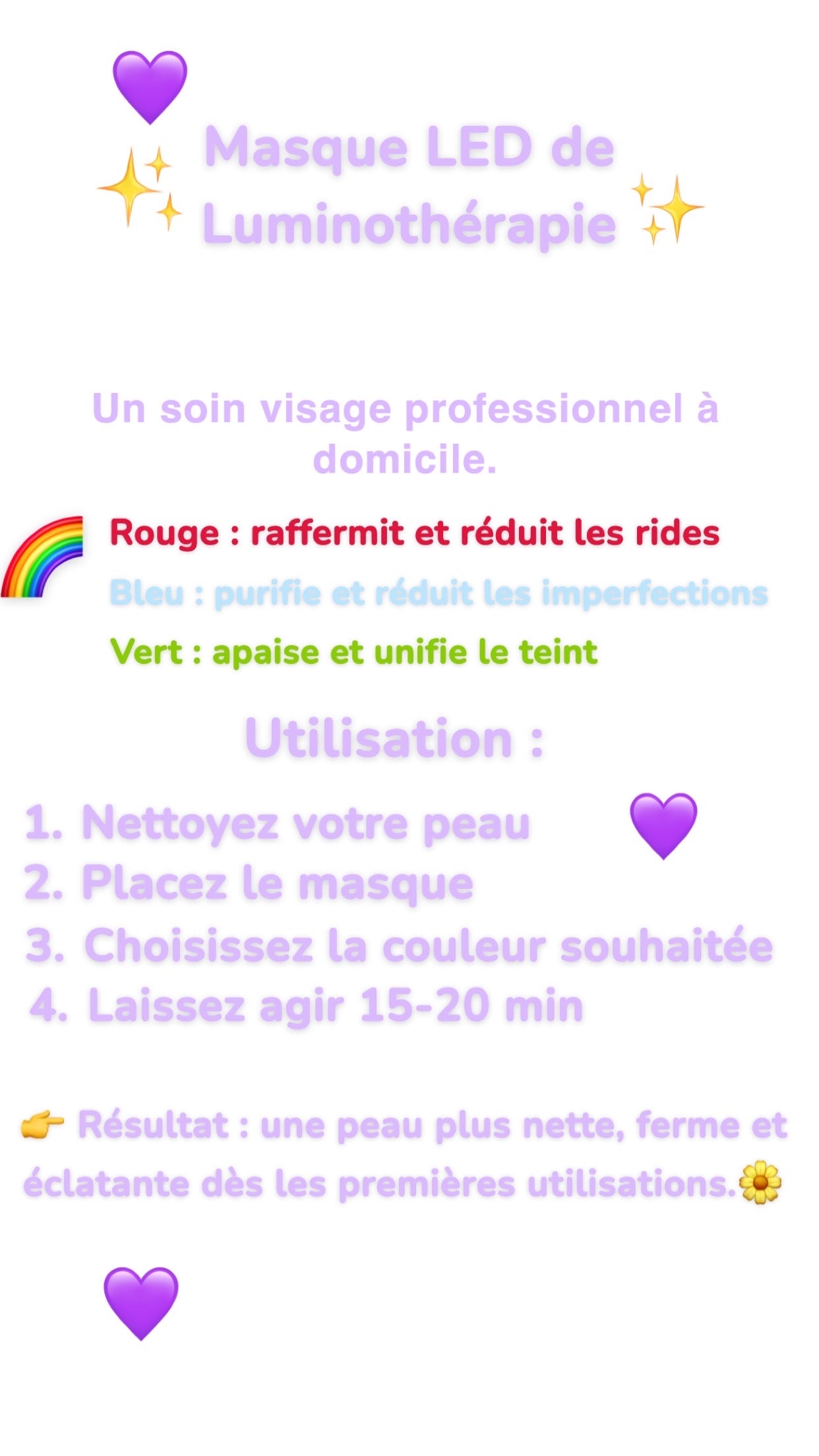 Masque LED de Luminothérapie 🌈
