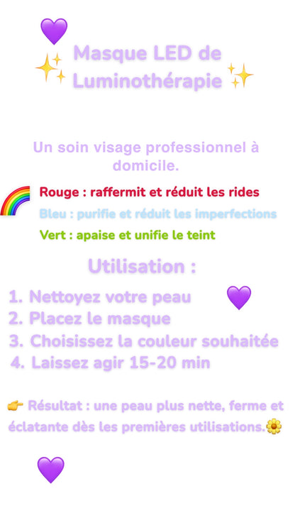 Masque LED de Luminothérapie 🌈